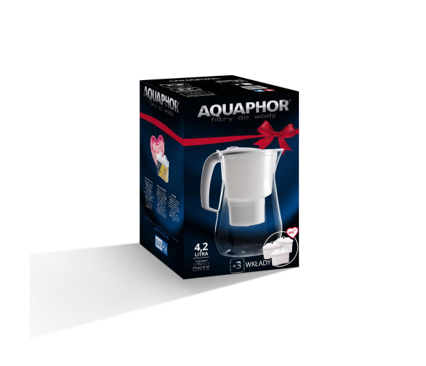 AQUAPHOR Dzbanek filtrujacy Onyx 4,2l (bialy) + 3 wklady B100-25 Maxfor Mg - 1389023 - zdjęcie 5